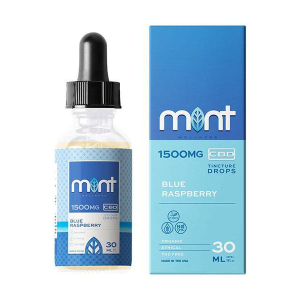 Blue Raspberry CBD Tincture Drops - Mint Wellness