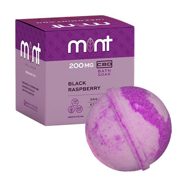 Black Raspberry Bath Bomb - Mint Wellness