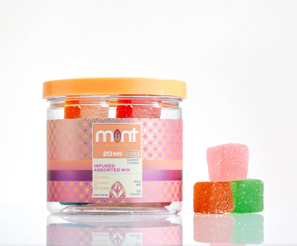 CBD Gummy Chews - Infused Assorted Mix - Mint Wellness